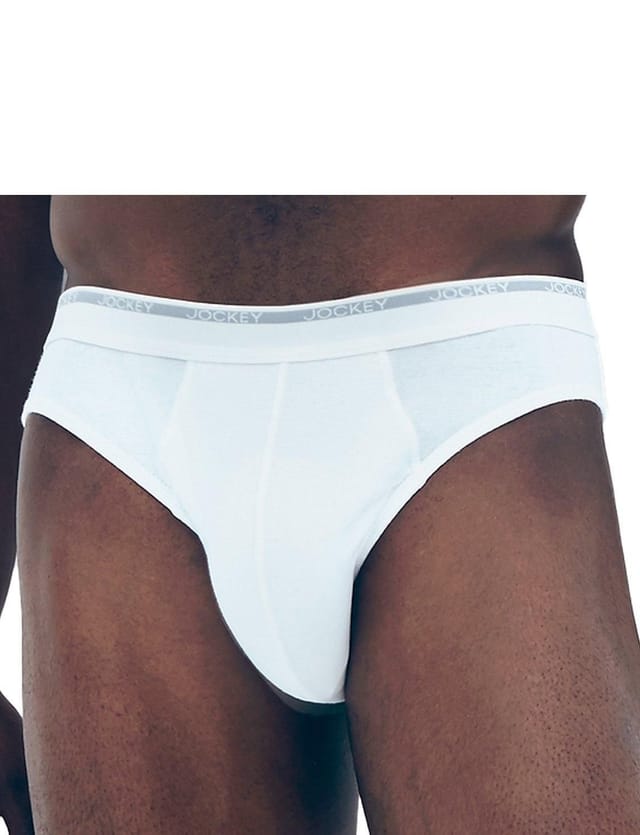 JOCKEY Jockey Men's Cotton Slip Brief 2 Pack in White - 3