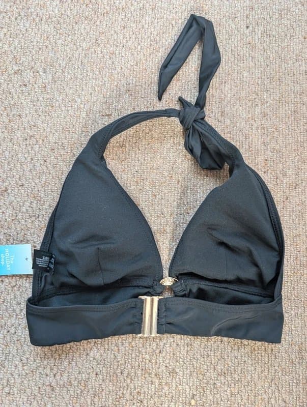 New Look New Look halter neck black bikini top size 10