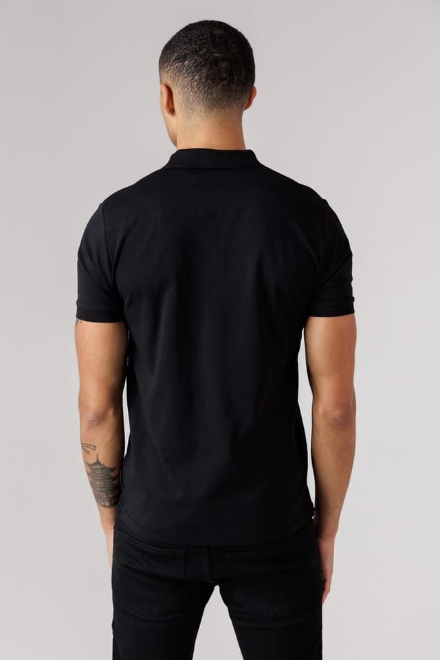 French Connection French Connection Men's 3 Pack Cotton Short Sleeve Polo Shirts in Blue - 3