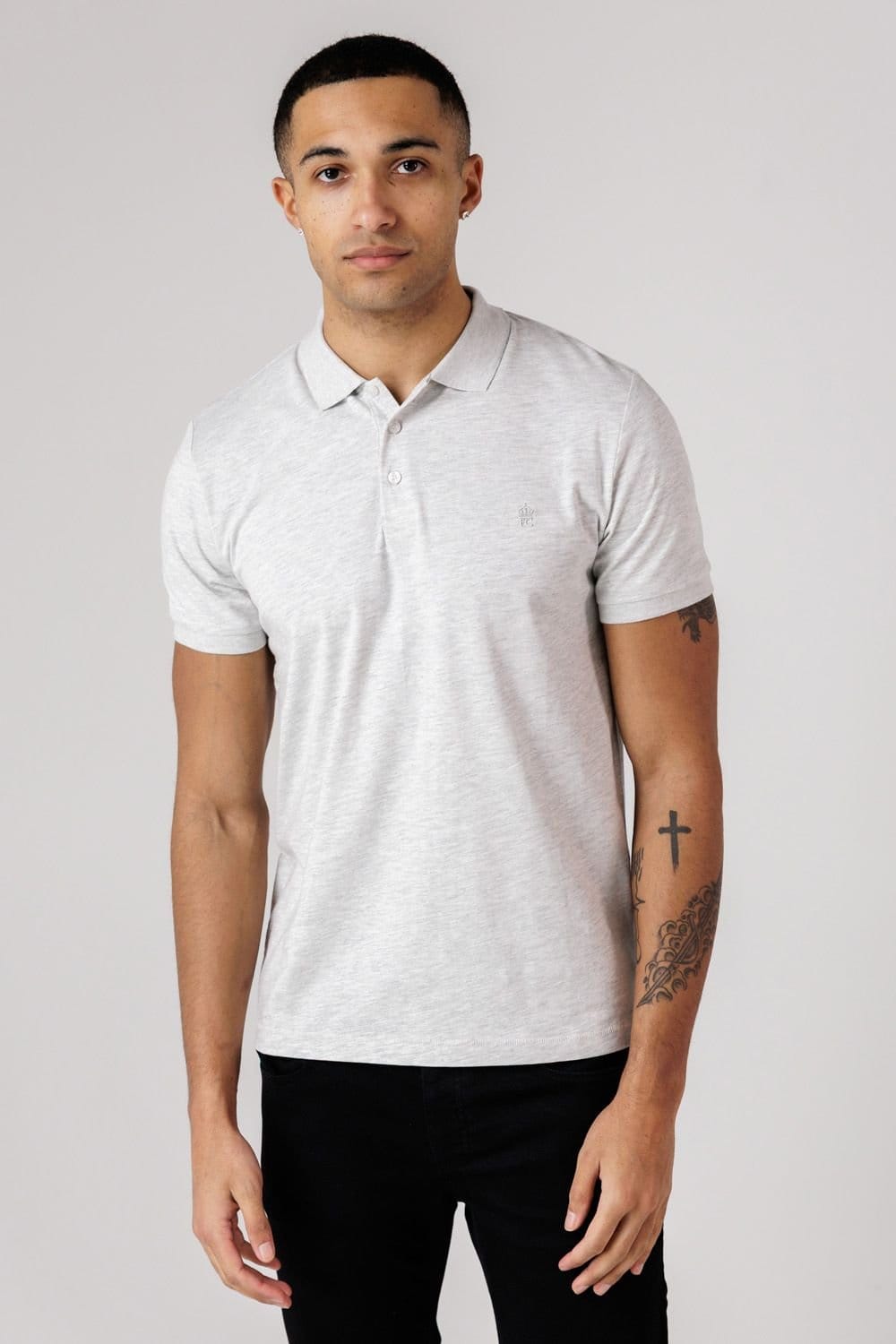 French Connection French Connection Men's 3 Pack Cotton Short Sleeve Polo Shirts in Blue - 4