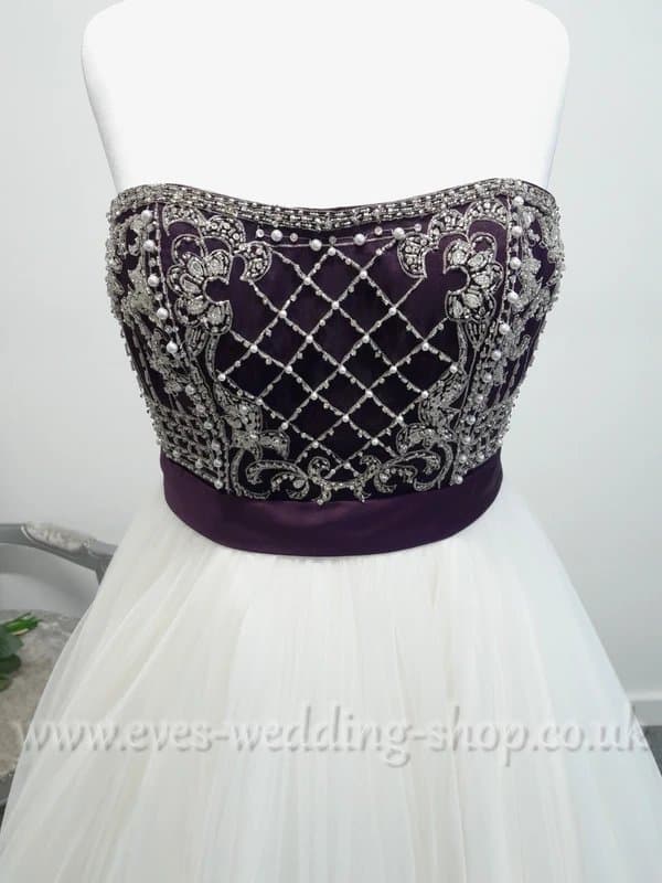 Alfred Angelo Alfred Angelo ivory / grape wedding dress UK 18