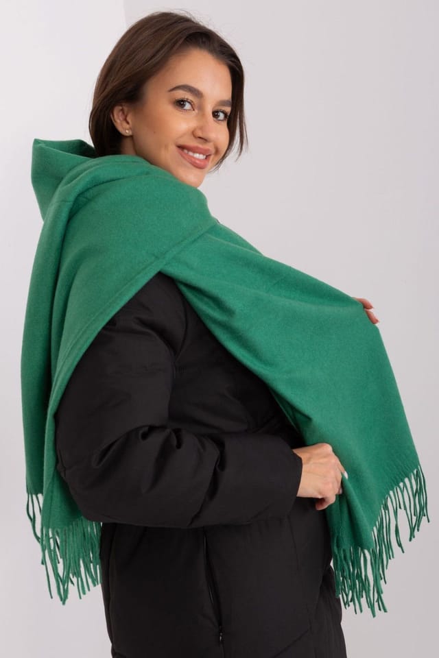 Love Lace Love Lace Women's Warm Long Decorative Tassel Scarf for Winter 196 cm Length in Green - 2