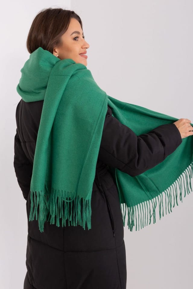 Love Lace Love Lace Women's Warm Long Decorative Tassel Scarf for Winter 196 cm Length in Green - 3
