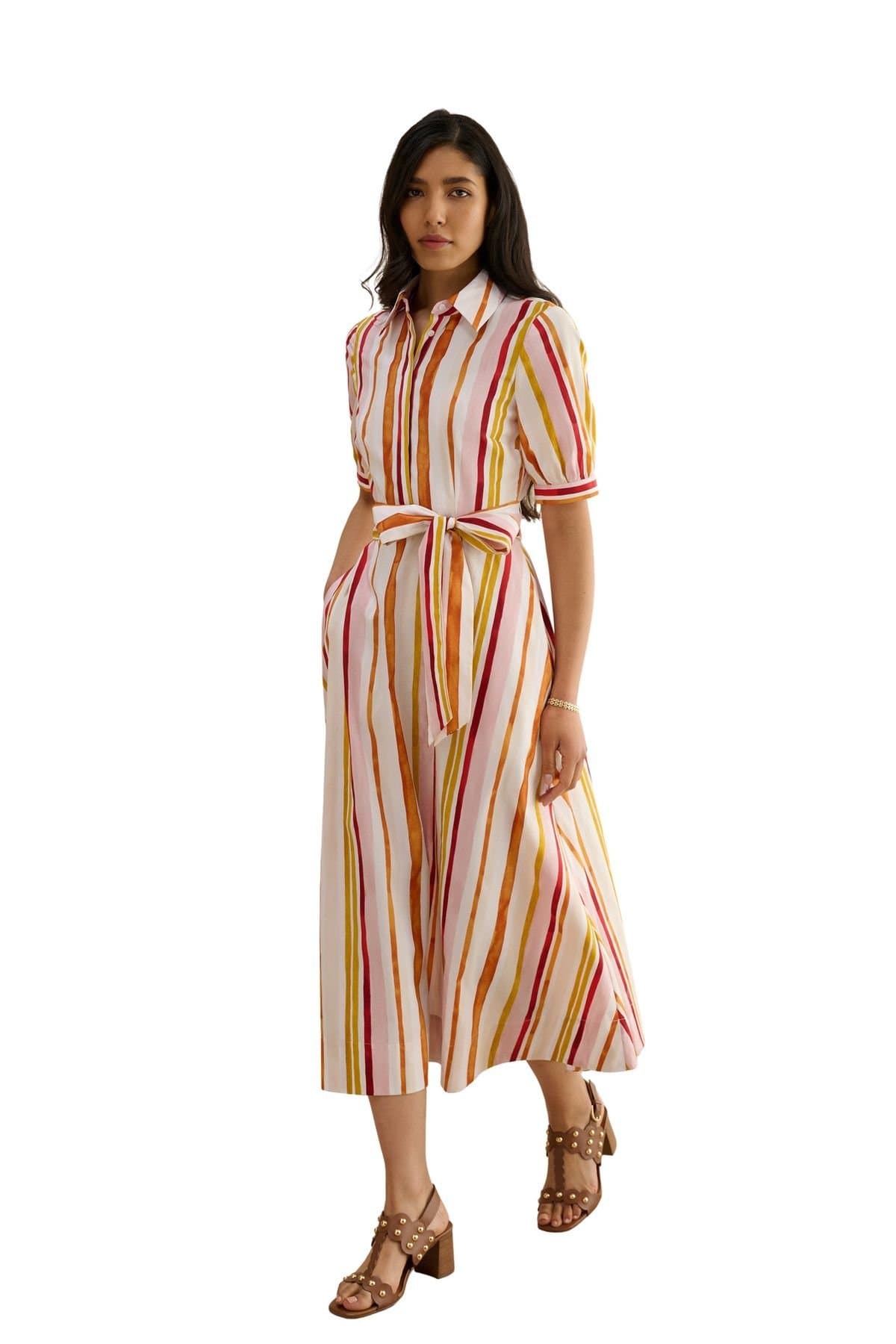 Hobbs London Hobbs London Women's Cressida Midi Dress in Warm White