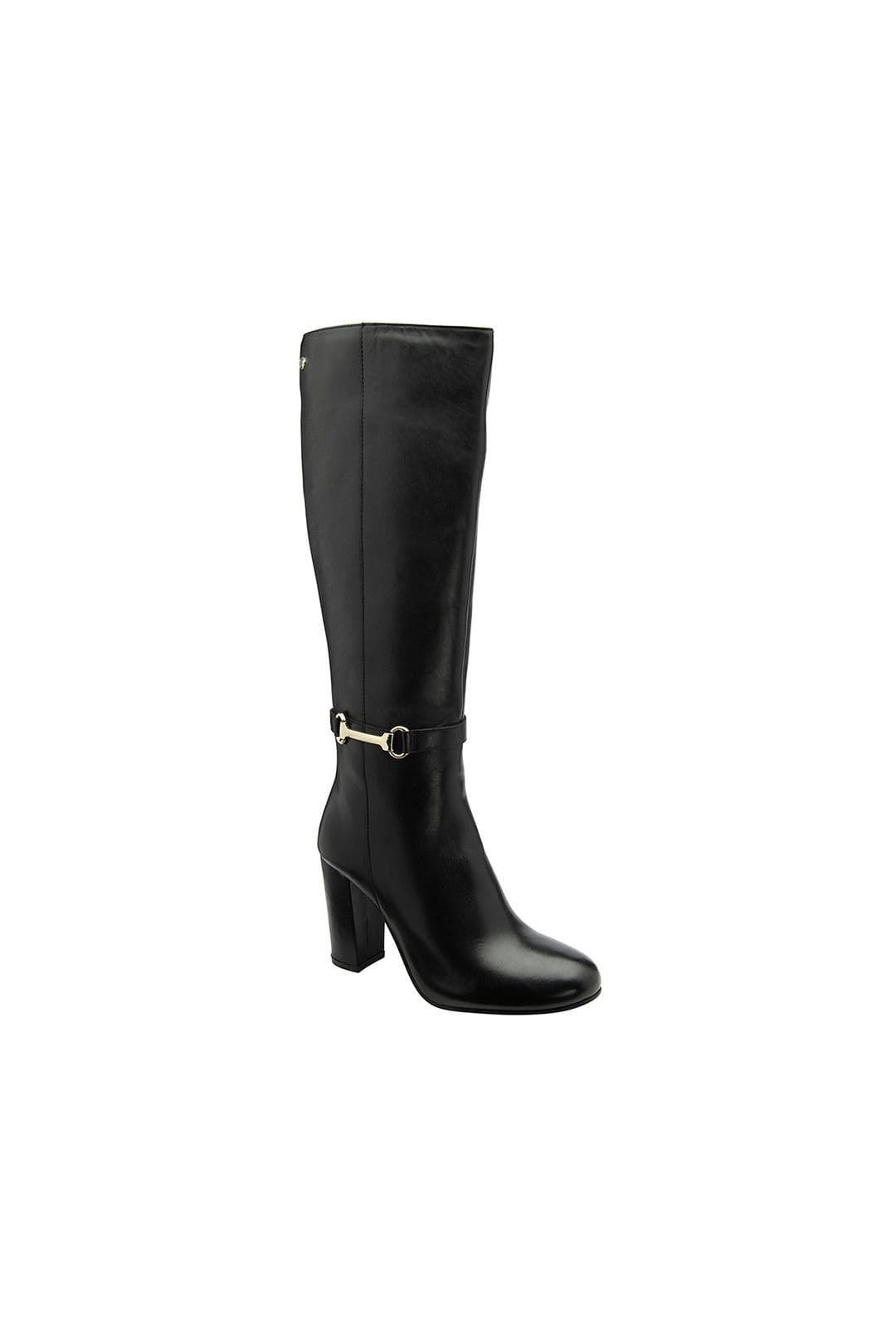 Ravel Ravel Women's Black Leather 'Christon' Knee-High Boots - 1