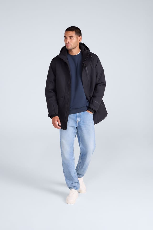 Animal Animal Men's 'Lisbon' Waterproof Breathable Side Pockets Taped Seams Thermal Parka in Black - 2