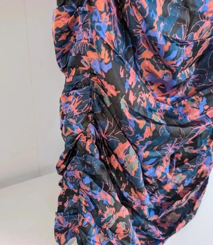 chi chi london Chi Chi London bardot puff sleeve ruched floral mini dress NEW size 10