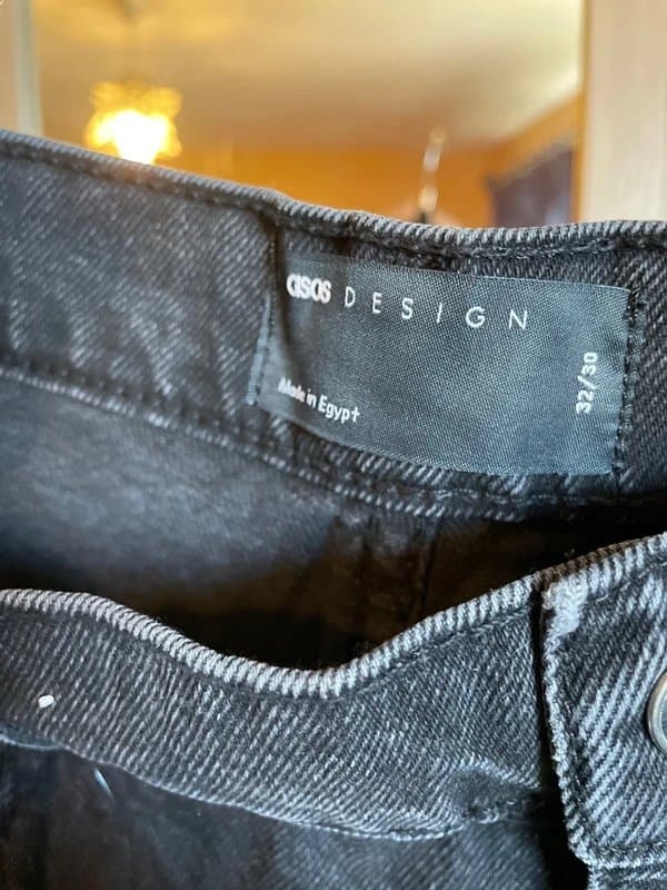 ASOS Design ASOS black wide leg jeans