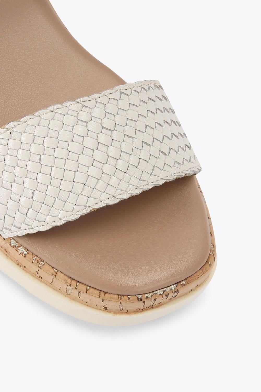 Carvela Carvela Women's 'Serenita Weave Sandal' Leather Sandals in Cream - 4