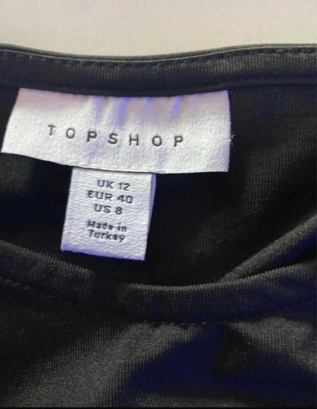 Topshop Topshop - Ruched black top - Size 12