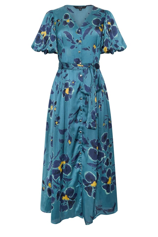 Star By Julien Macdonald Star by Julien Macdonald Women's Floral Shirt Dress in Turquoise - 2