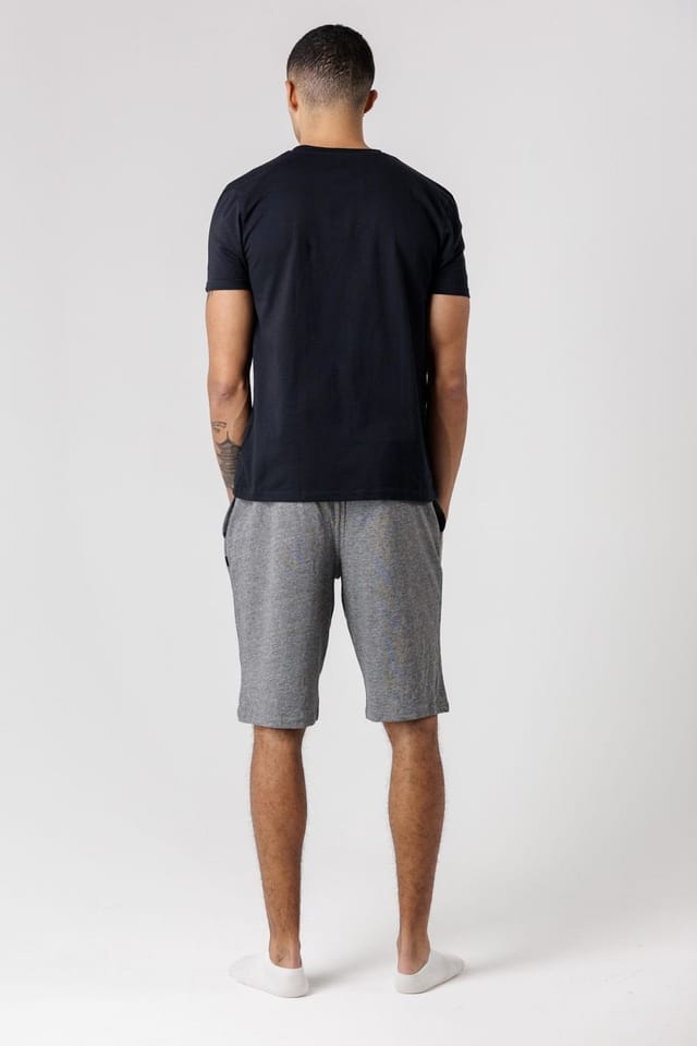 Tokyo Laundry Tokyo Laundry Men's Crew Neck Logo T-Shirt & Shorts Pyjama Set in Black - 3