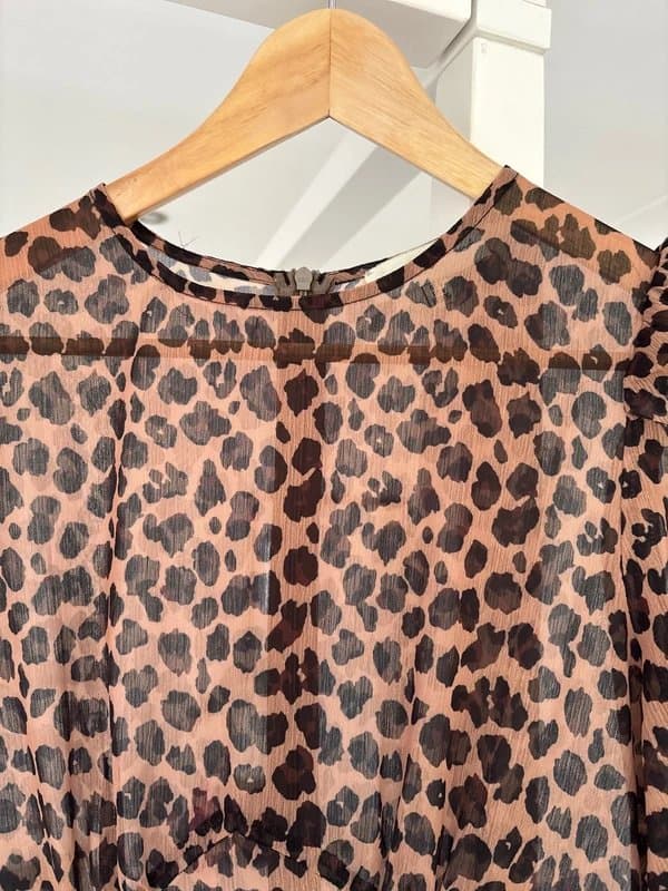 Never Fully Dressed Never Fully Dressed leopard maxi dress size 8