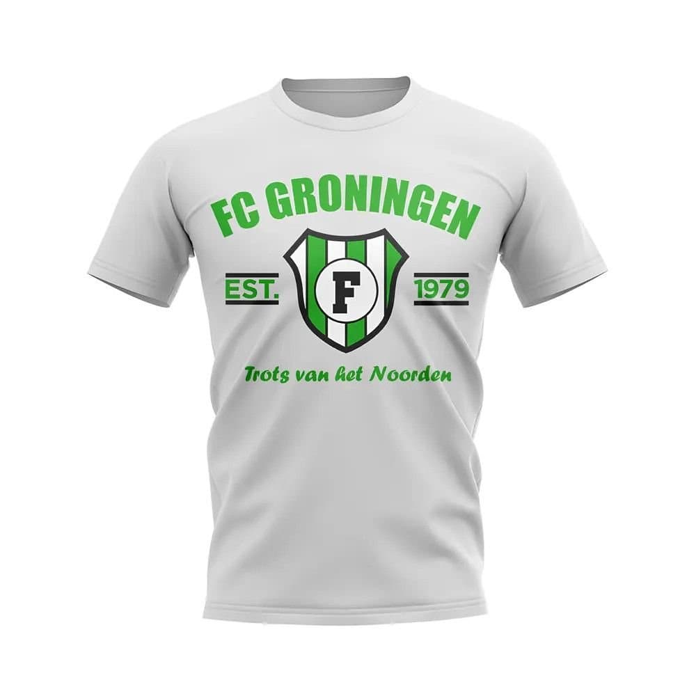 Groningen Groningen Men's Mens FC Established Football T-Shirt in White