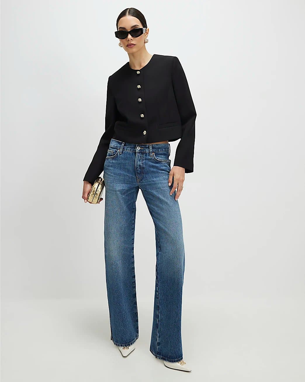 River Island River Island Womens Black Button Jacket