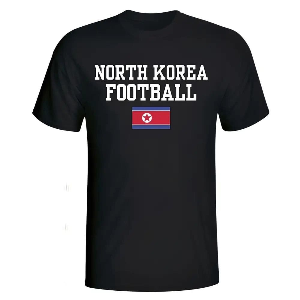 North Korea North Korea Men's Football T‑Shirt in Black - 1