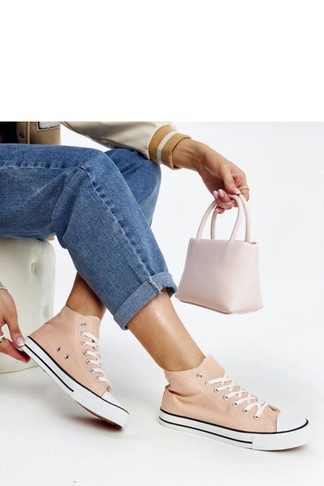 Love Lace Love Lace Women's Eliska Light Pink High Top Summer Breathable Fabric Sneakers - 2