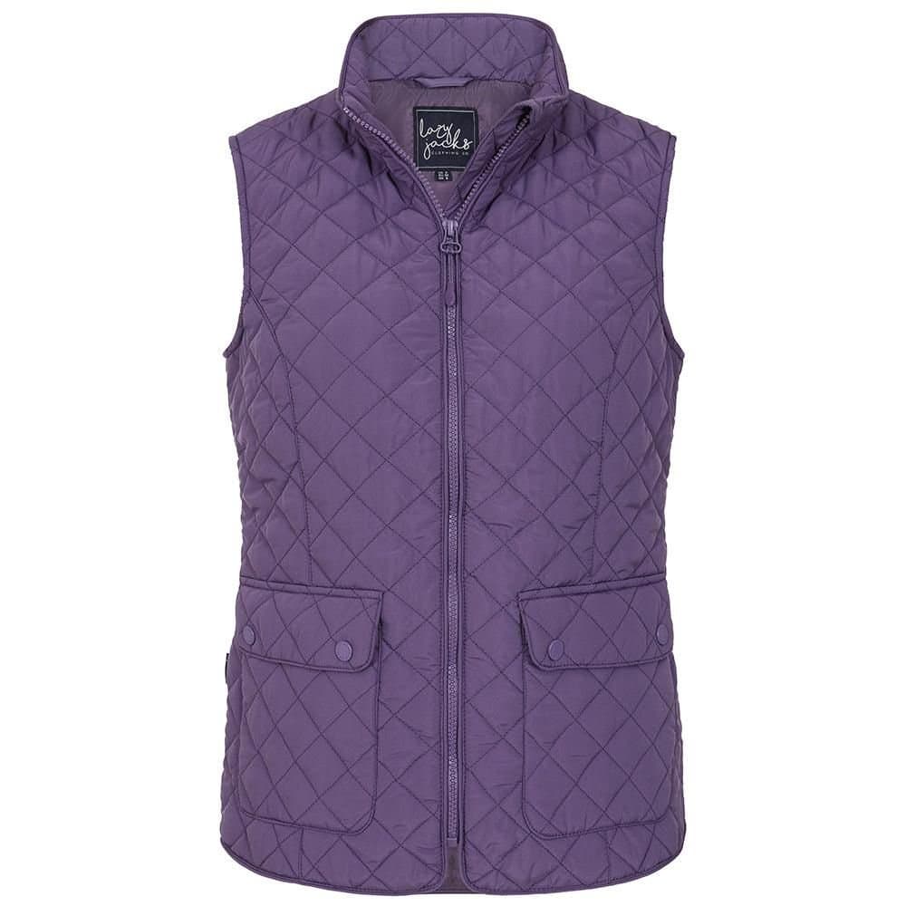 Lazy Jacks Lazy Jacks Women's Quilted Gilet in Purple