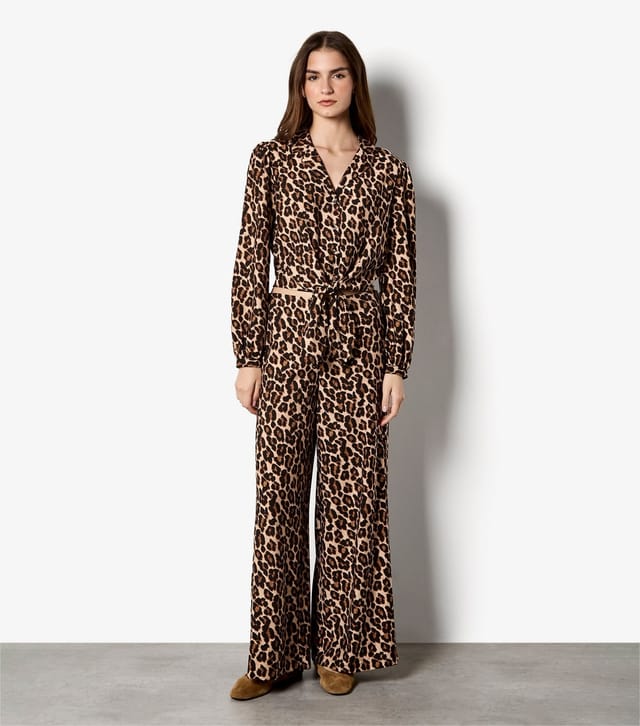 Apricot Women's Brown Leopard Print Tie Front Shirt Apricot New Look - 2