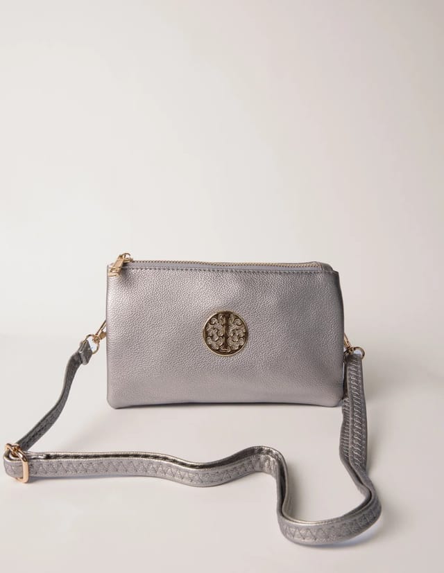Blue Vanilla Detailed Zip Up Purse With Detachable Strap - 2