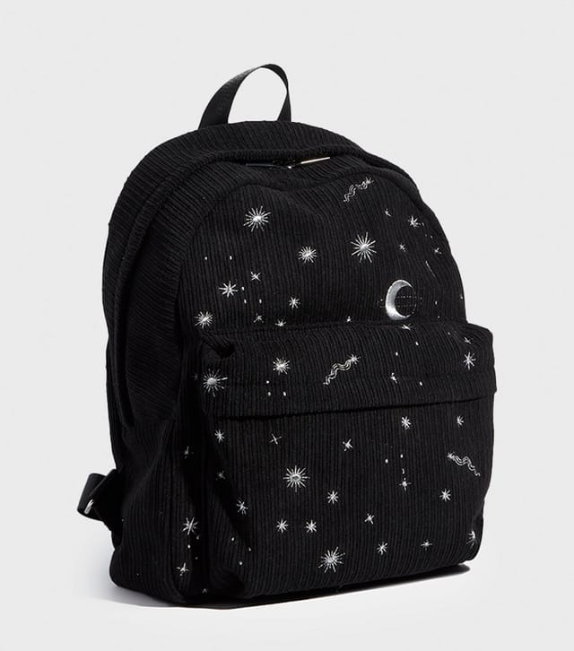 Skinnydip Black Celestial Embroidered Corduroy Backpack Skinnydip New Look - 2