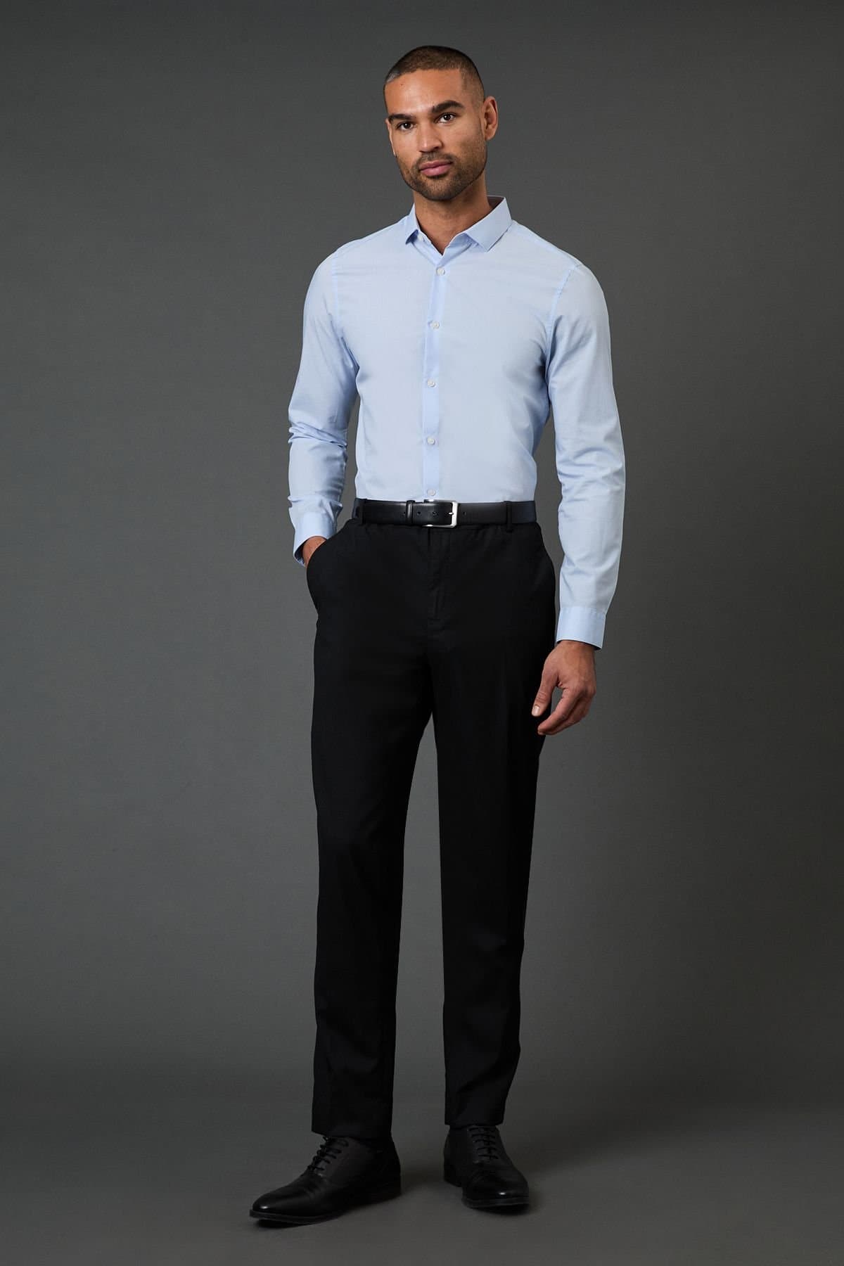 Burton Burton Men's Black Slim Fit Smart Trousers