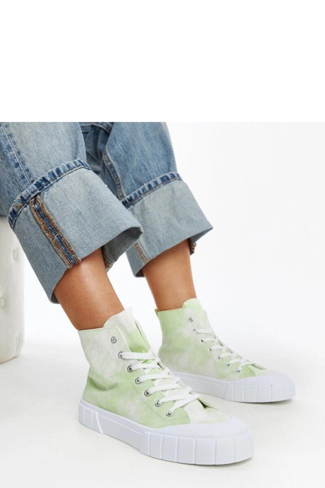 Love Lace Love Lace Women's Light Green High Top Sneakers