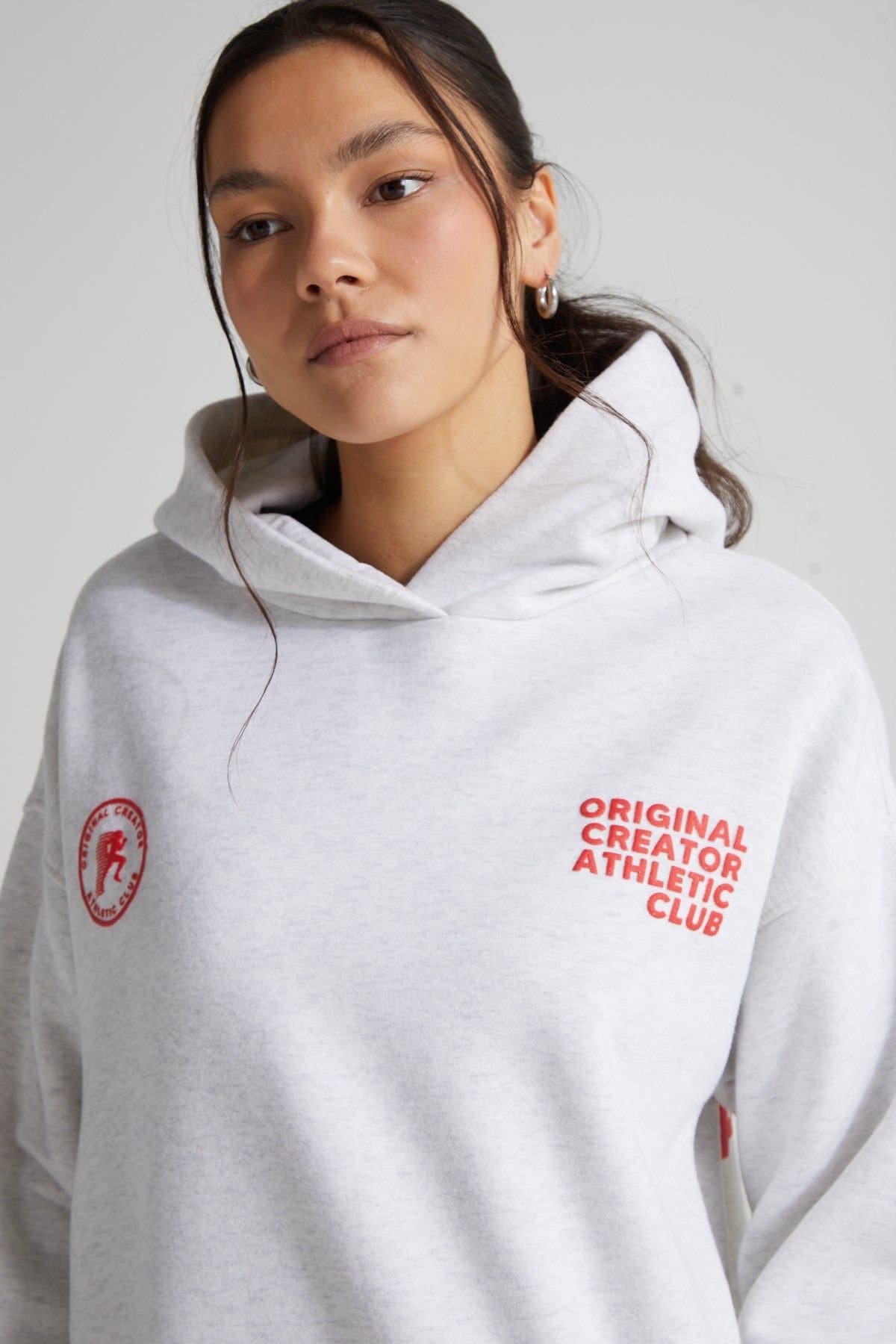 Original Creator Original Creator Women's Athletic Long Line Hoodie in White