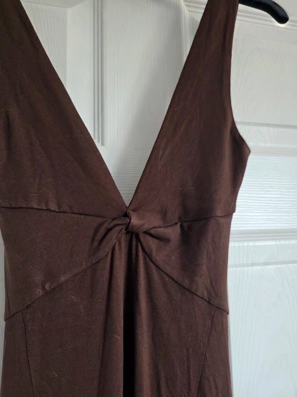 ASOS Design Asos design chocolate brown maxi dress with a ruched back size 4 new