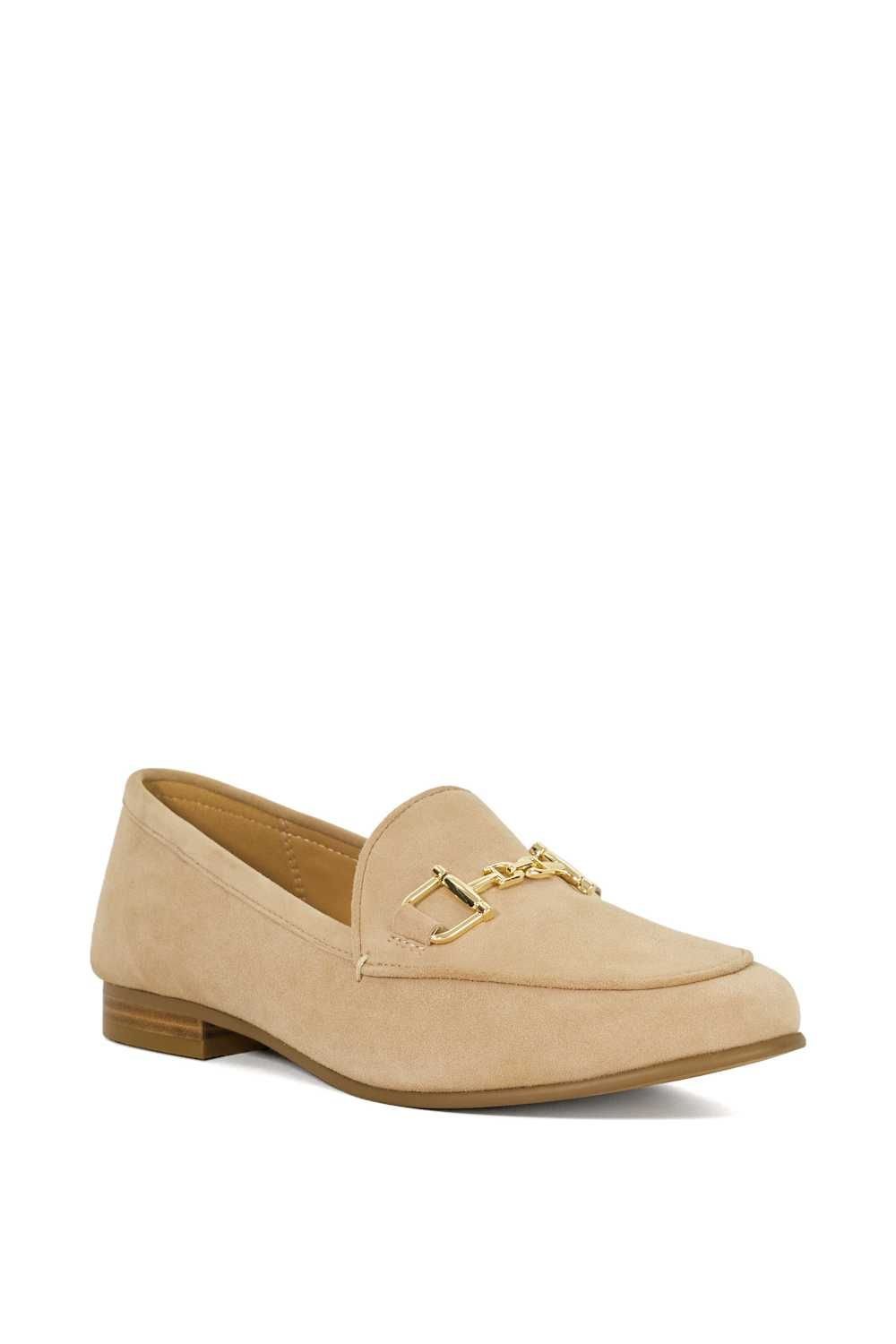 Dune London Dune London Women's Wide Fit 'Glair' Leather Loafers in Natural - 2