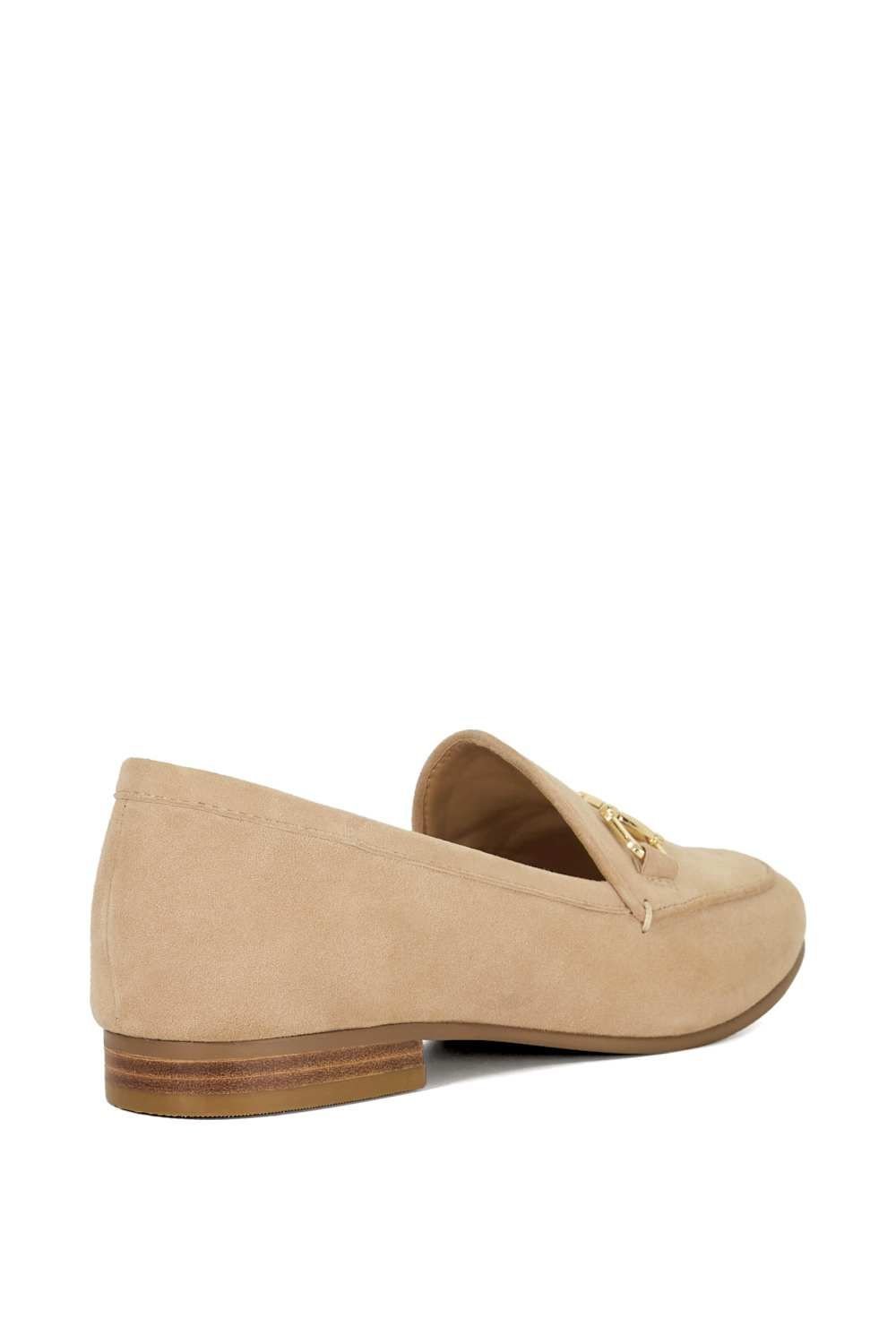 Dune London Dune London Women's Wide Fit 'Glair' Leather Loafers in Natural - 3