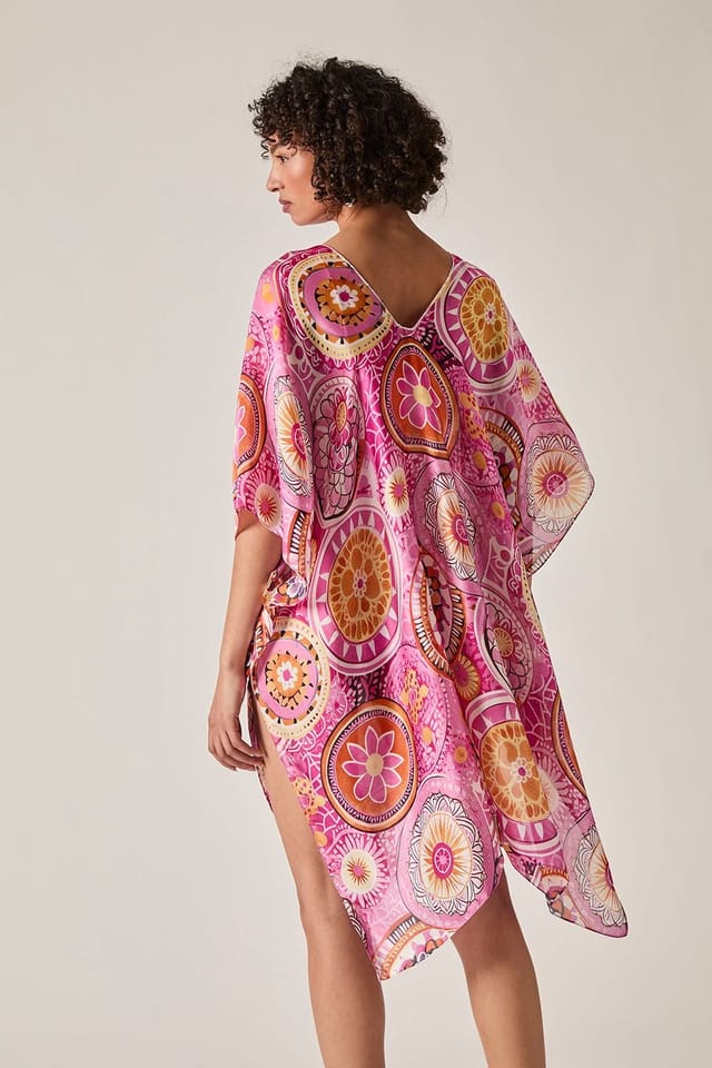 James Lakeland James Lakeland Women's Pink Mandala Print Kaftan - 2