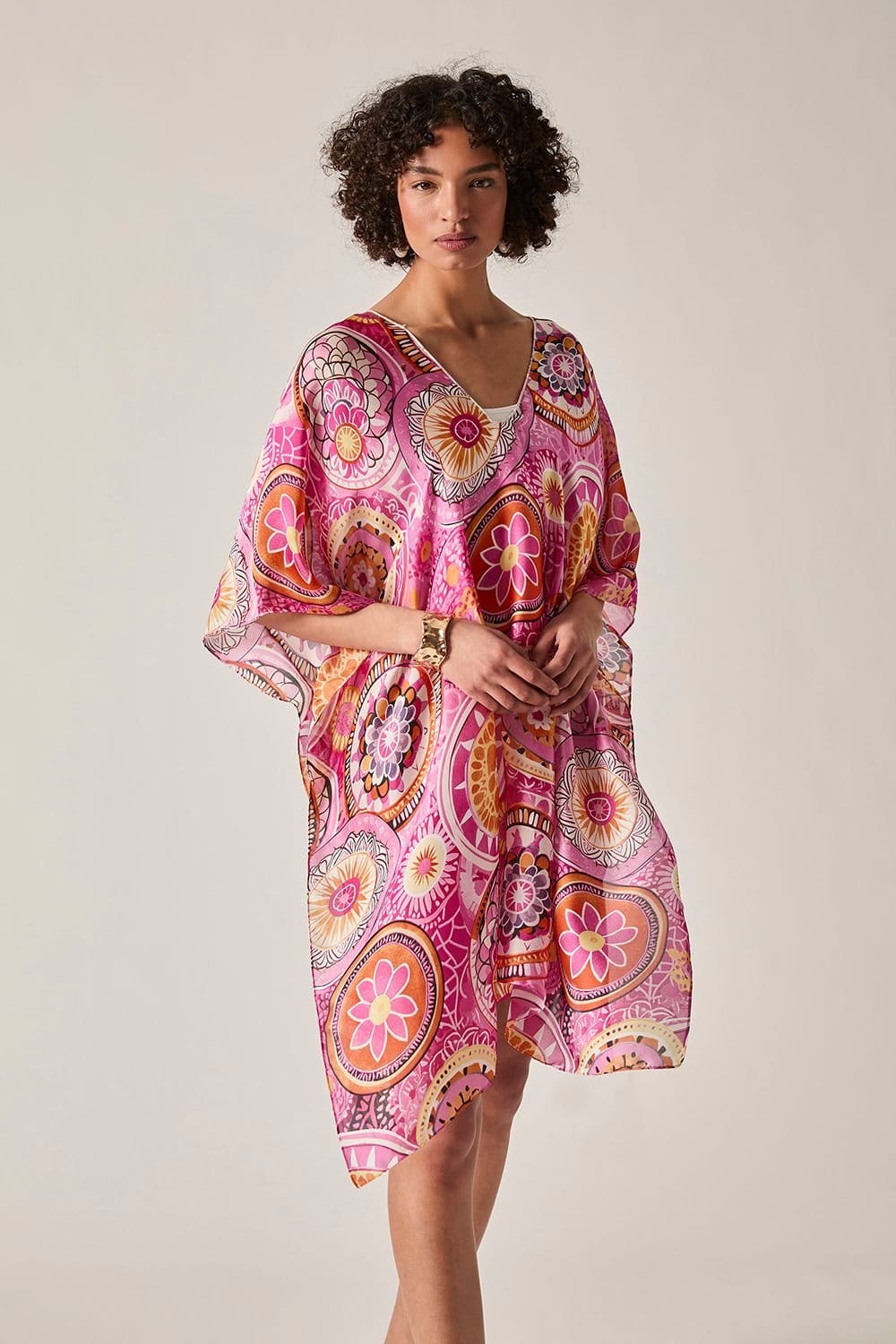 James Lakeland James Lakeland Women's Pink Mandala Print Kaftan - 4