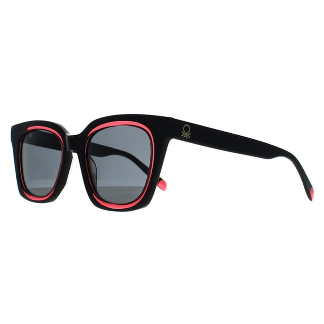 Benetton Benetton Women's Square Solid Black Pink Dark Grey BE5086 - 2