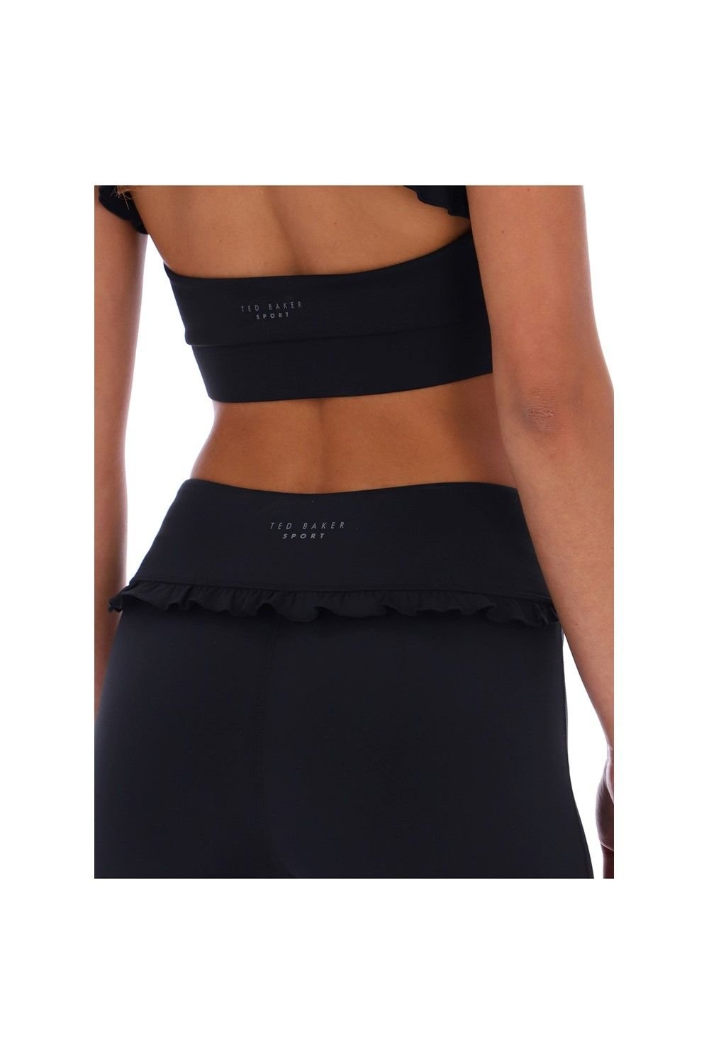 Ted Baker Ted Baker Women's Agnes Comfort Ruffle Yoga Leggings in Black - 4