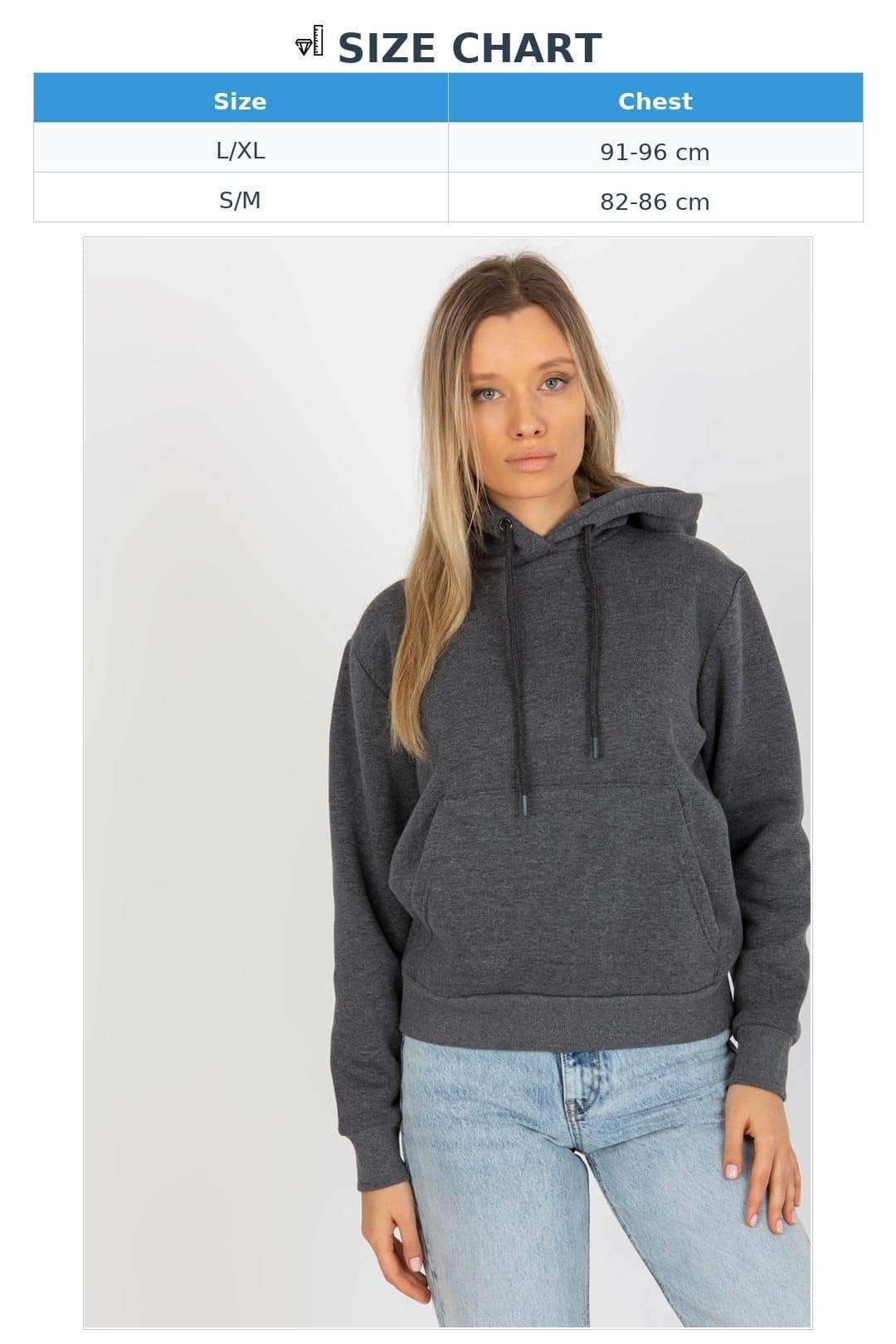 Love Lace Love Lace Women's Long Sleeve Hooded Kangaroo Pocket Sweatshirt in Grey - 4