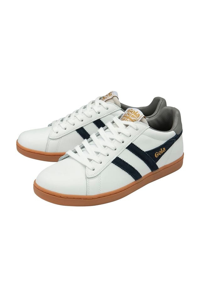 Gola Classics Gola Classics Men's 'Equipe II' Leather Lace-Up Trainers in White - 3