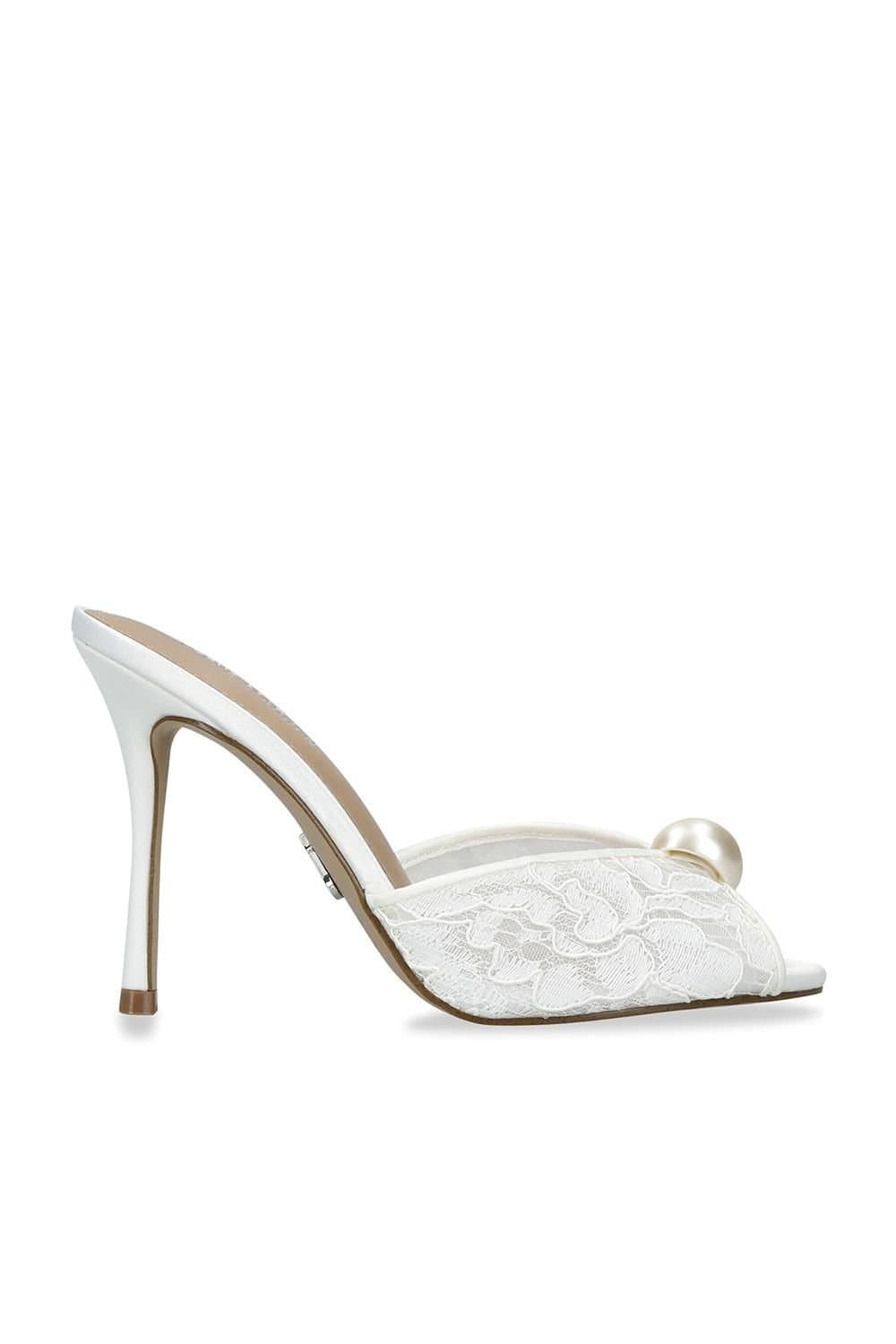Steve Madden Steve Madden Women's 'Priya White' Fabric Heels in White