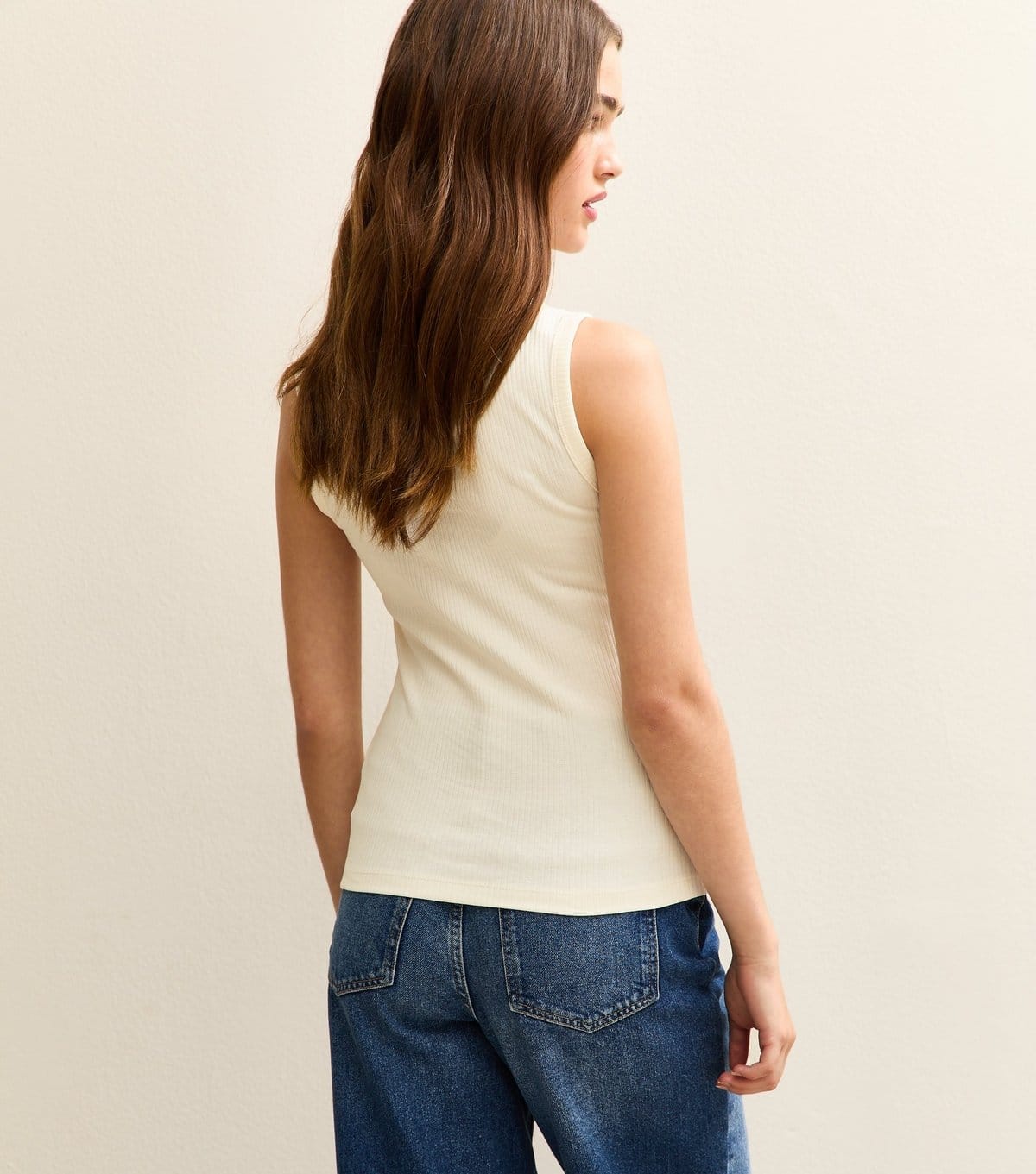 New Look Women's Cream Square Neck Vest Top New Look - 4
