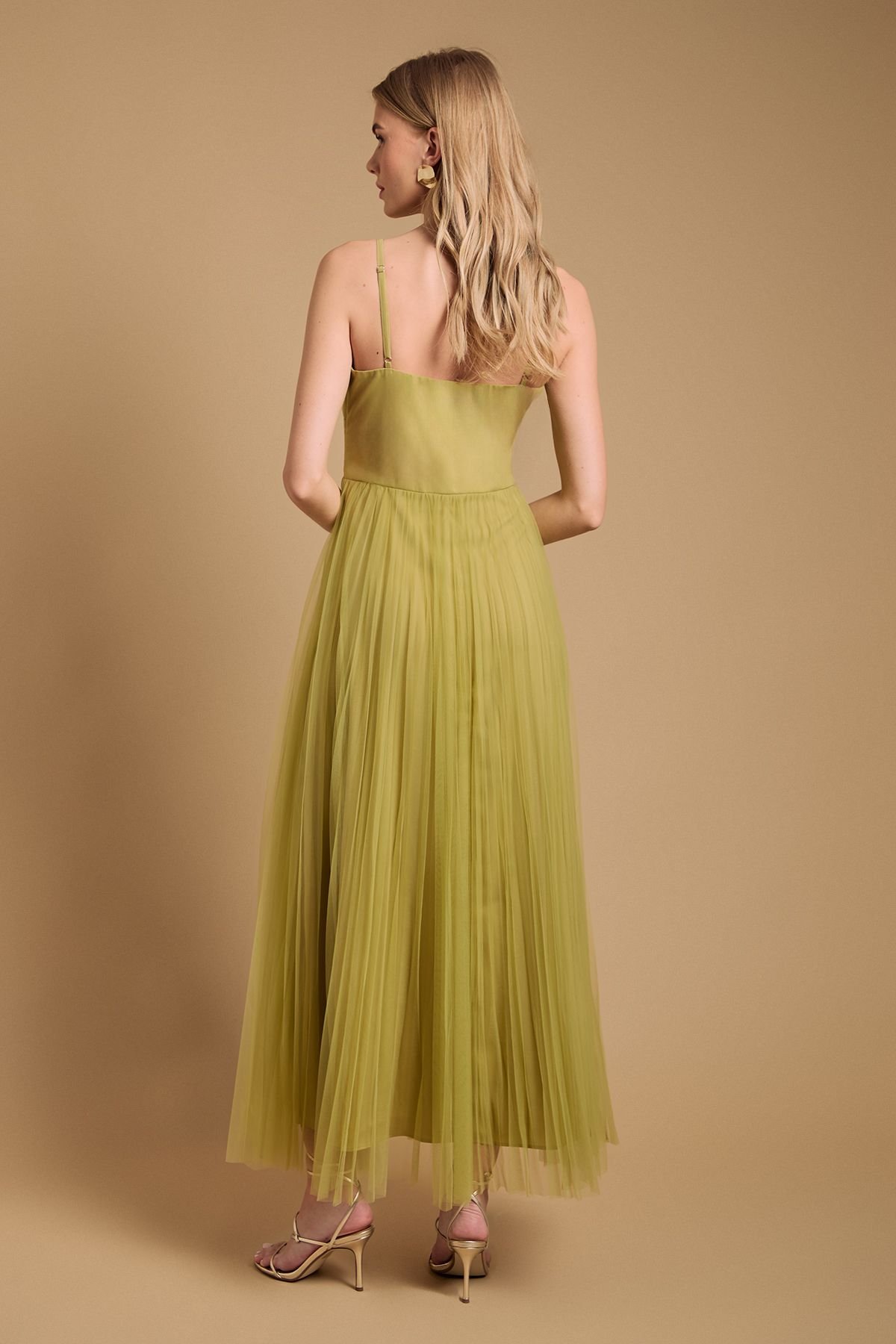 Oasis Oasis Women's Corset Detail Maxi Dress in Soft Lime - 3