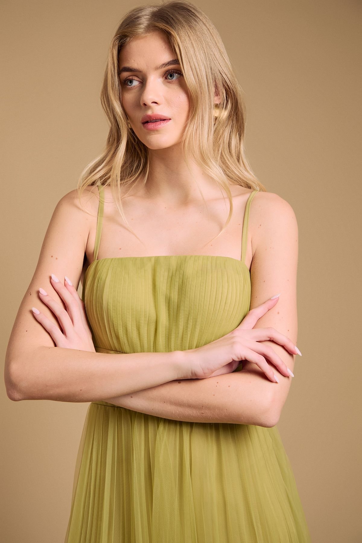 Oasis Oasis Women's Corset Detail Maxi Dress in Soft Lime - 4