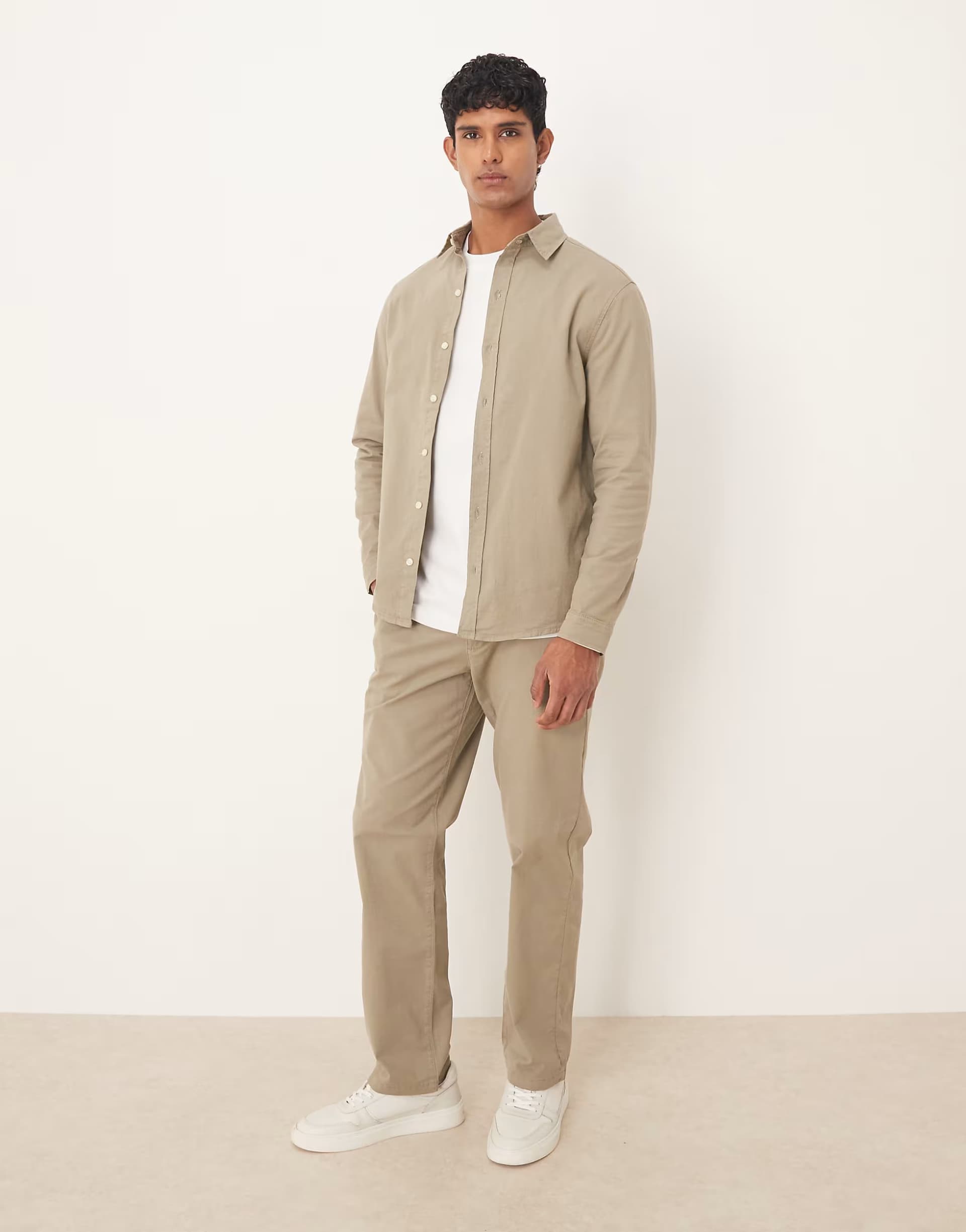 ASOS ASOS DESIGN co-ord straight chinos in beige