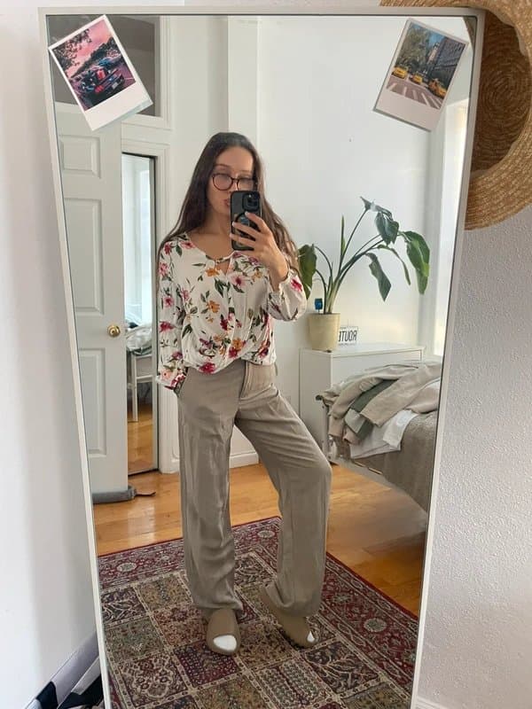 Bershka Flower shirt