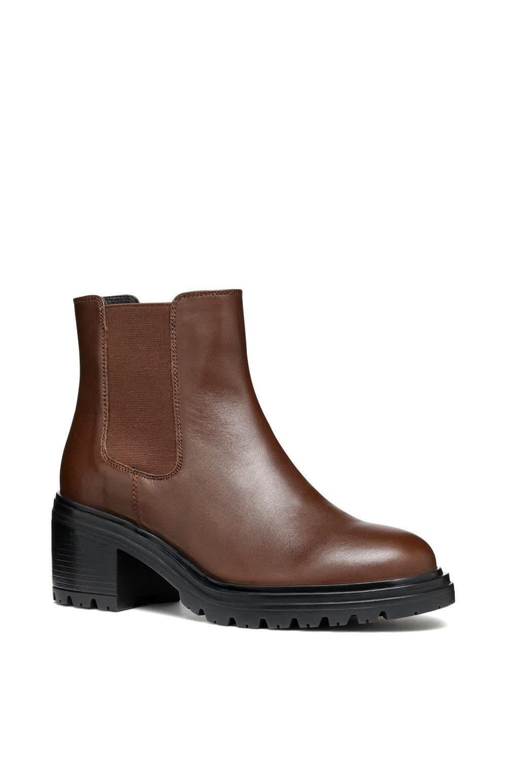 Geox Geox Brown Leather Ankle Boots