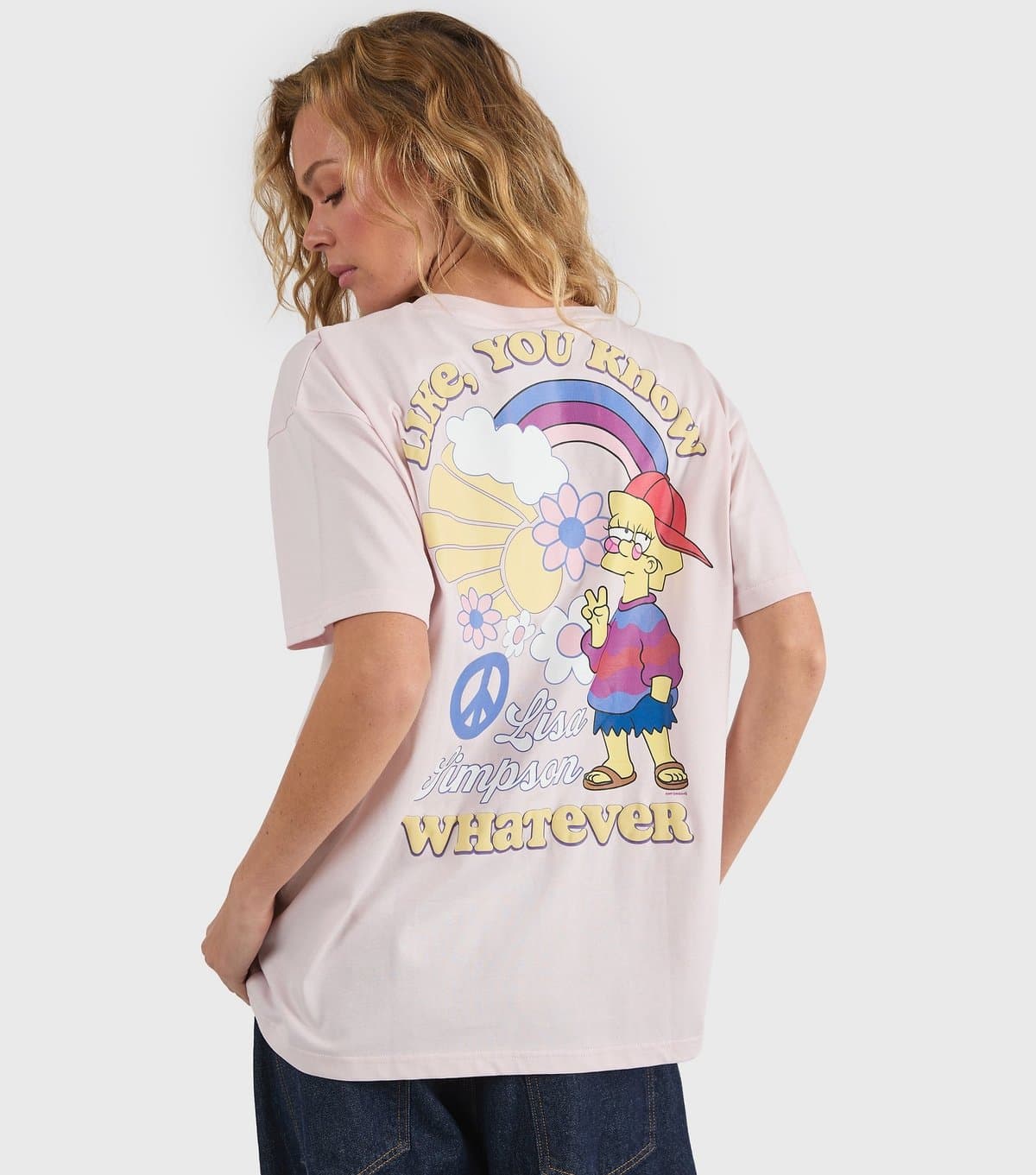 Skinnydip Women's Bright Pink The Simpsons Lisa Print T-Shirt Skinnydip New Look