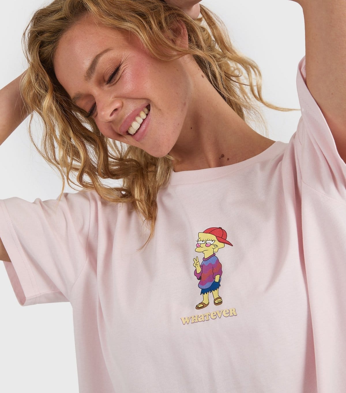 Skinnydip Women's Bright Pink The Simpsons Lisa Print T-Shirt Skinnydip New Look - 4
