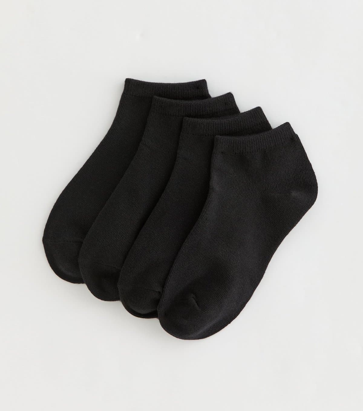 New Look Girls' Black Pack of 4 Trainer Socks New Look