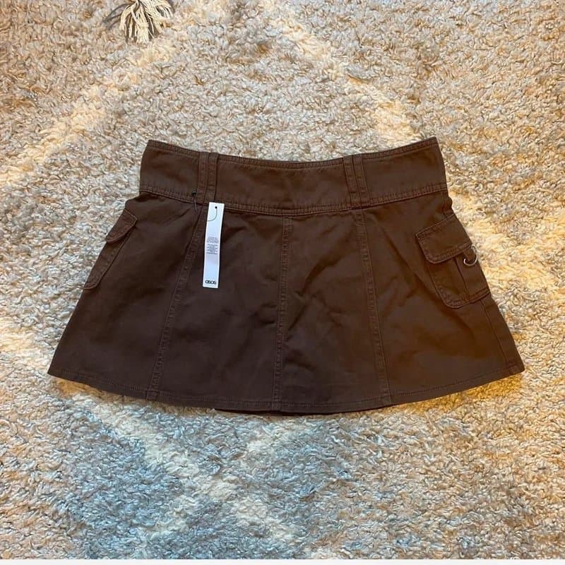 ASOS Design asos design brown denim cargo mini skirt
