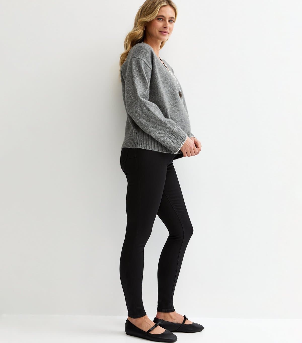 New Look Women's Maternity Black Over Bump Lift & Shape Jeggings New Look