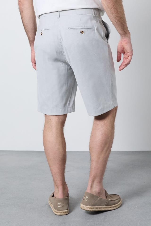 Maine Maine Men's Light Grey Pinstripe Chino Shorts - 3